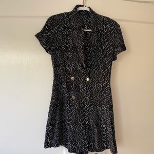 zara polka-dotted short romper